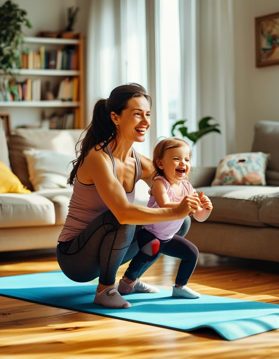Working Out With a Baby in the Room: The Realistic Home Training Guide for New Mothers